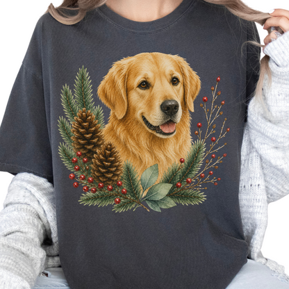 Golden Retriever Christmas Shirt, Golden Dog Mom Tee, Holiday Golden Retriever Lover Gift