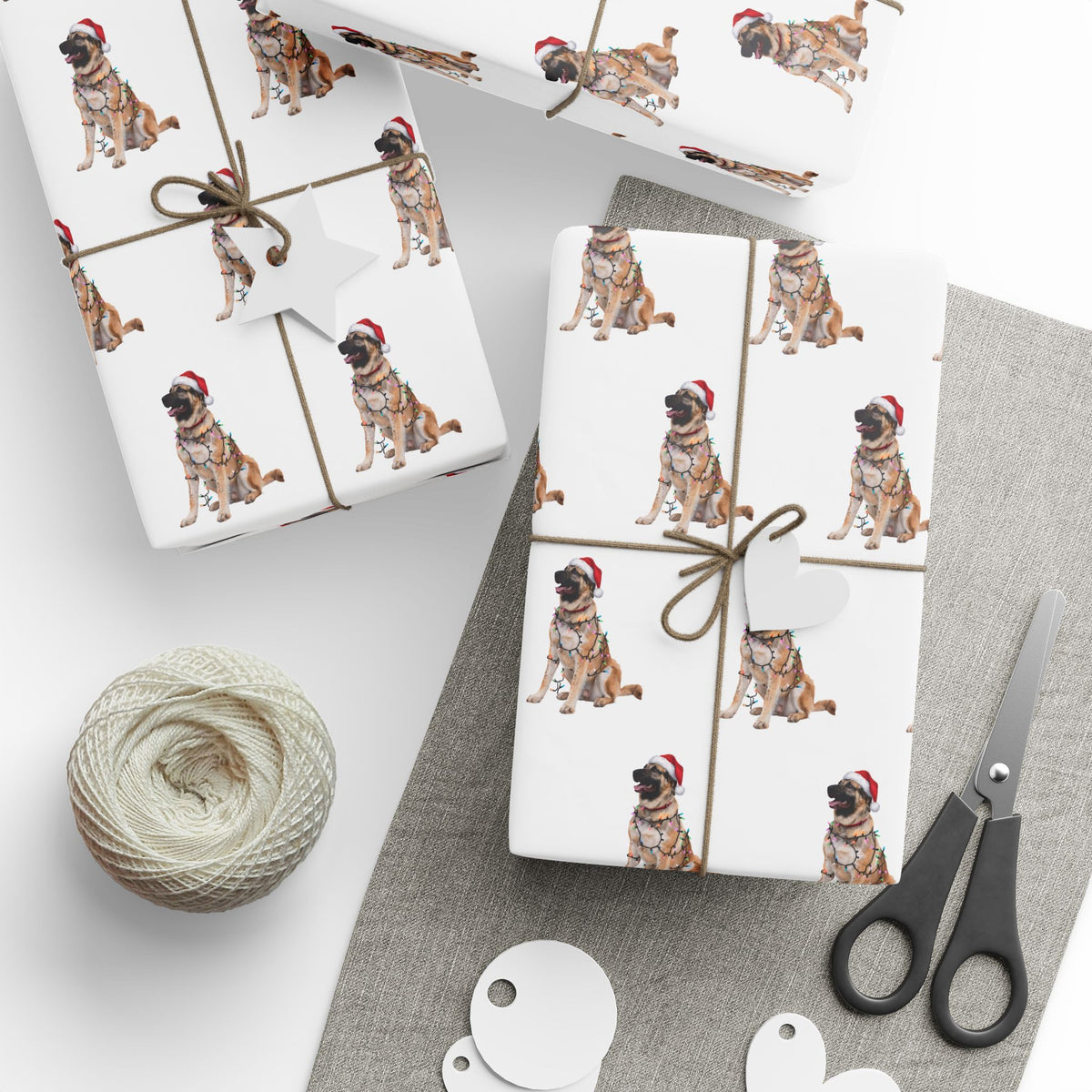 Anatolian Shepherd Christmas Lights Wrapping Paper