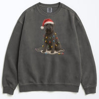 Load image into Gallery viewer, Kerry Blue Terrier Christmas Sweatshirt, Holiday Dog Lover Sweater, Cozy Festive Apparel, Santa Hat Dog Gift, Pet Parent
