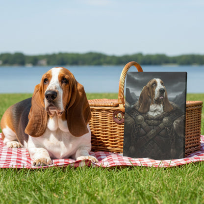Personalized Viking Dog Portrait on Canvas, Custom Pet Art