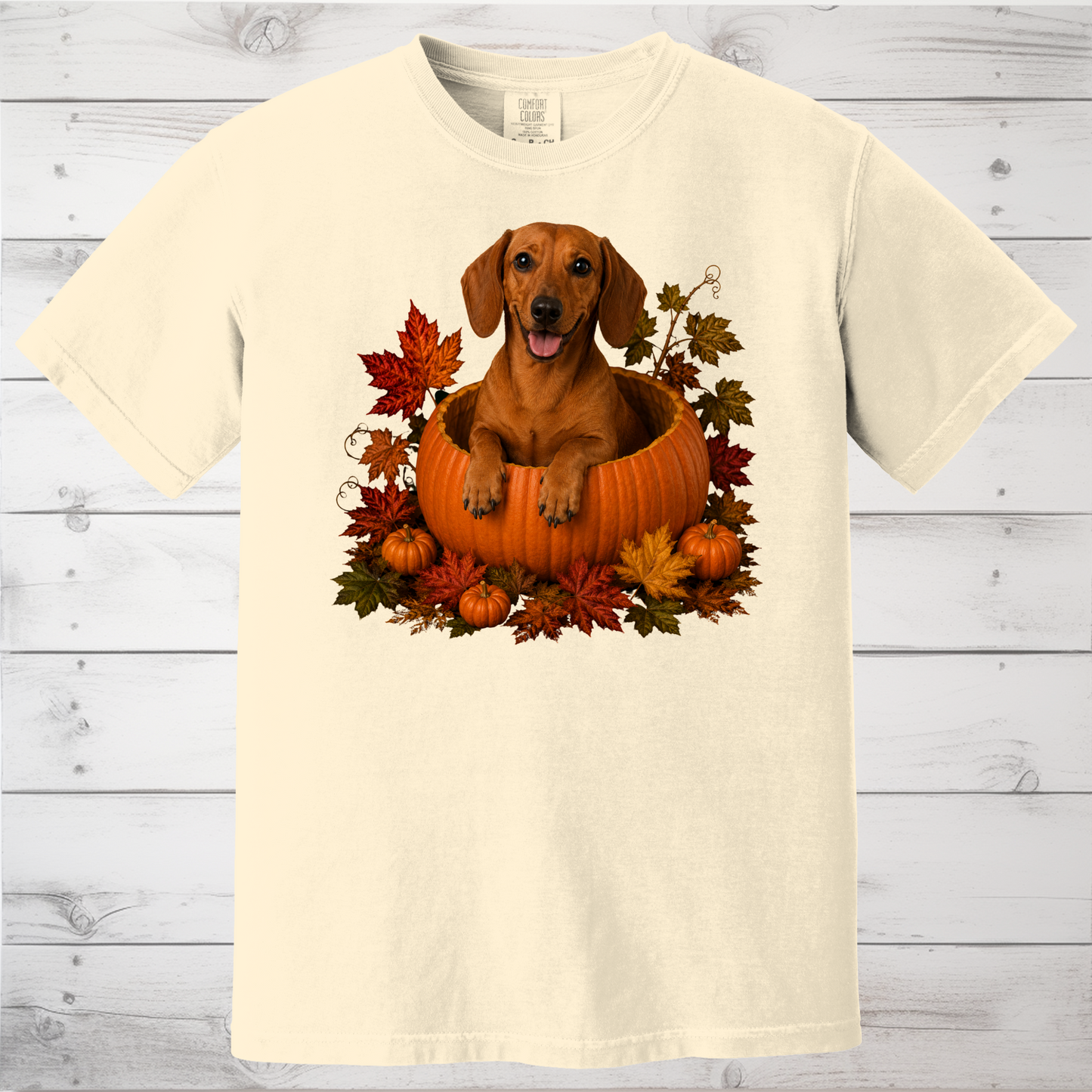 Red Dachshund Pumpkin Shirt