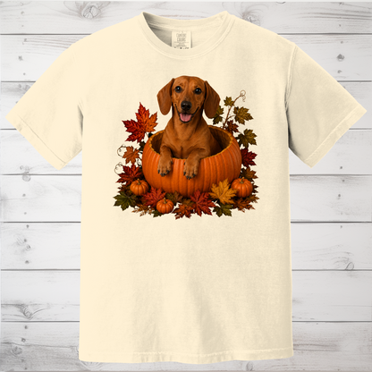 Red Dachshund Pumpkin Shirt