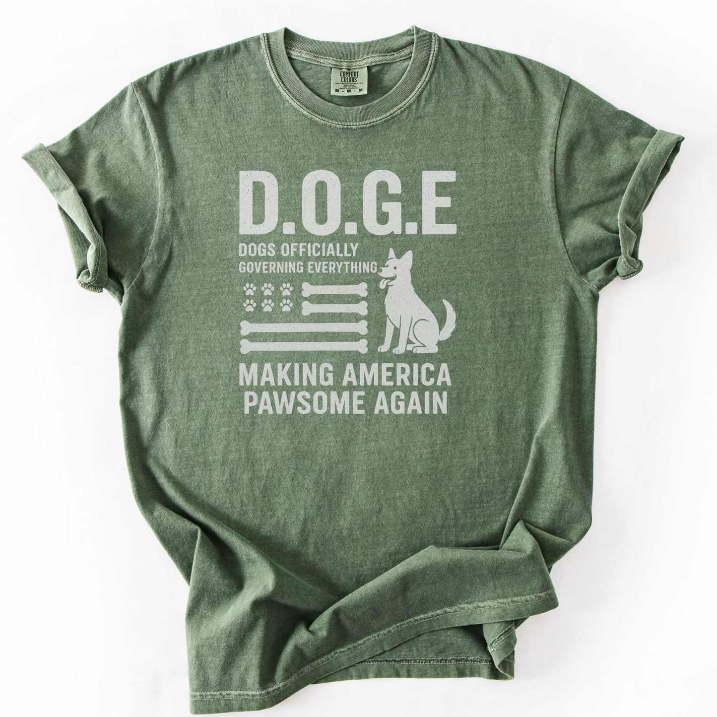 Dog Lover Shirt, Funny D.O.G.E. Making America Pawsome Again Tee, Patriotic Dog Mom Gift, Fourth of July Shirt