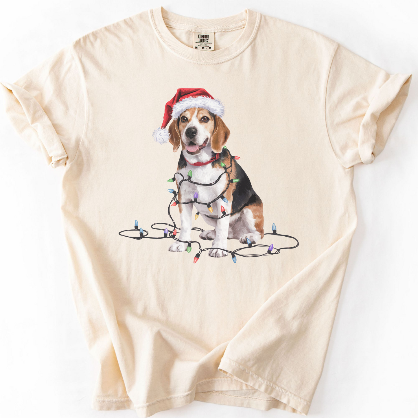 Christmas Beagle Shirt, Christmas Lights Dog Tee, Christmas Dog Tee, Beagle Mom Tshirt, Gift for Dog Lover, Beagle