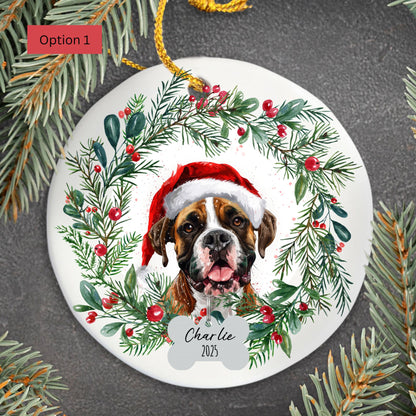 Personalized Boxer Christmas Ornament