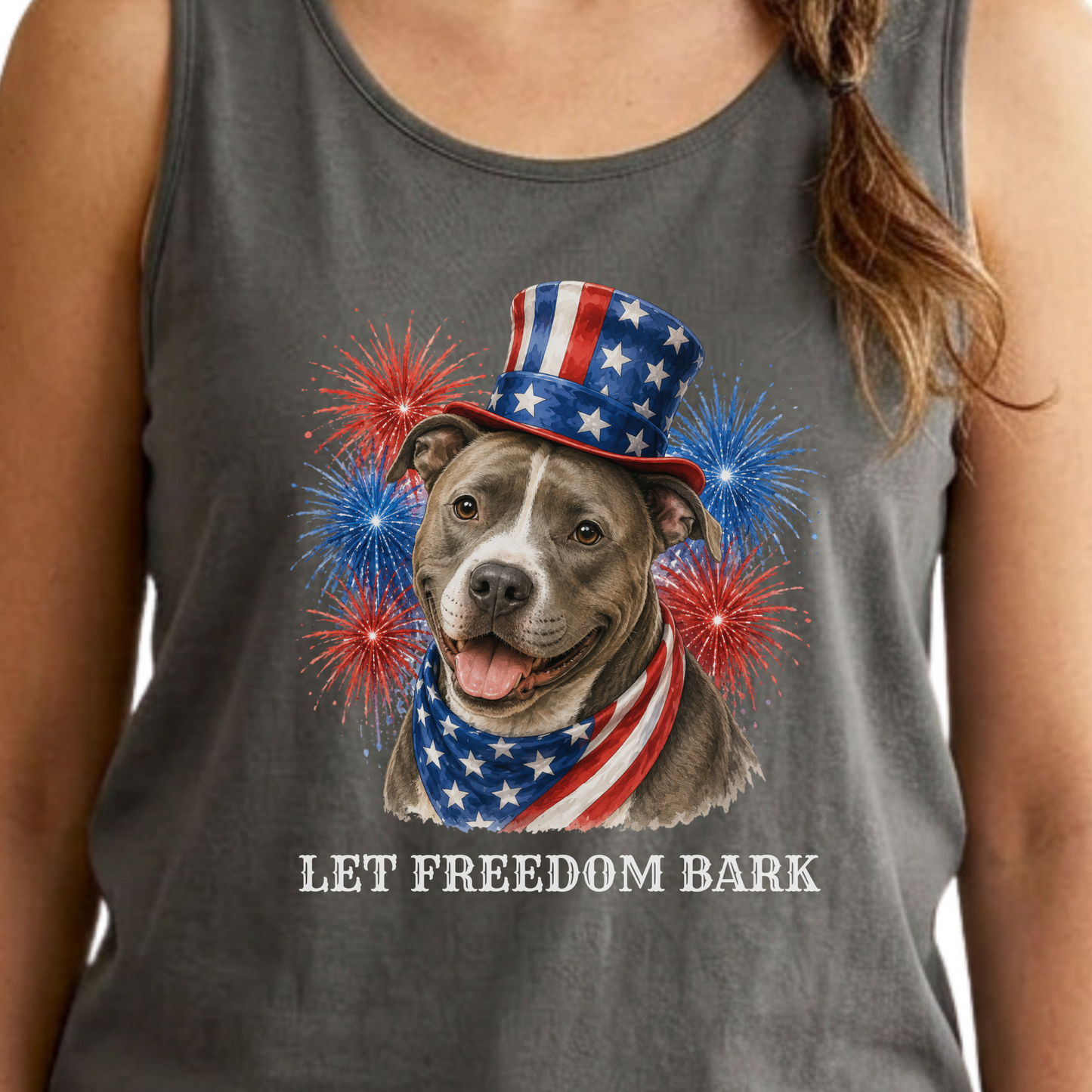 Patriotic Pit Bull Tank Top