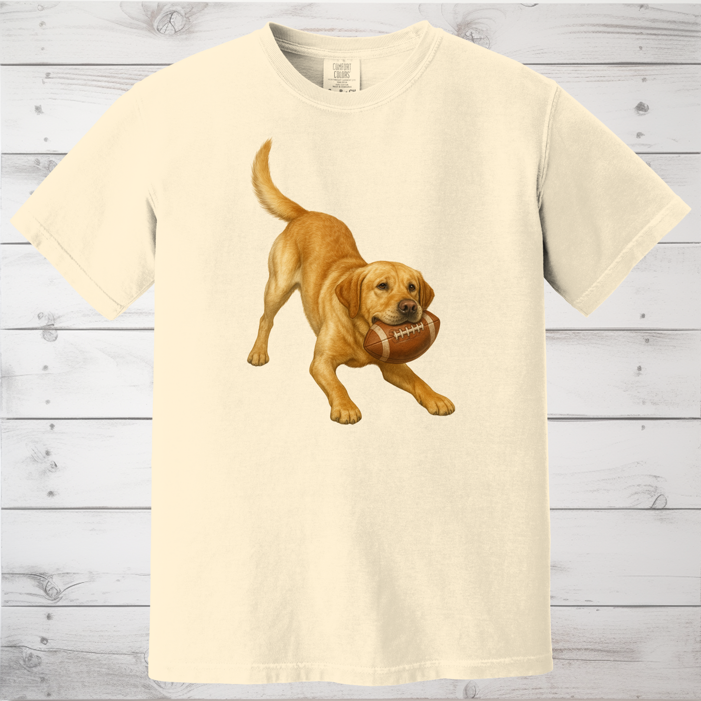 Yellow Lab Football Shirt