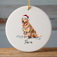 Load image into Gallery viewer, Golden Retriever Ornament, Personalized Dog Lover Gift
