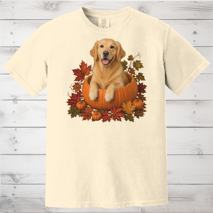 Golden Retriever Pumpkin Shirt