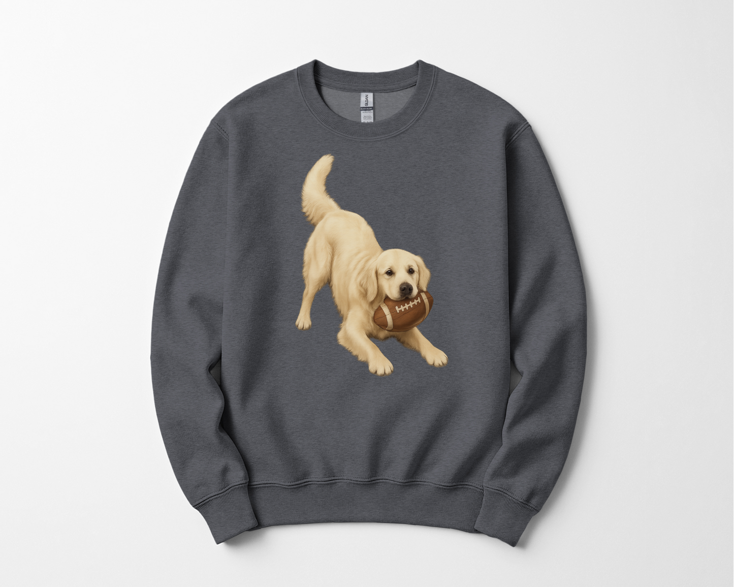 English Cream Golden Retriever Football Sweatshirt