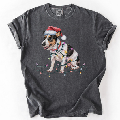 Christmas Rat Terrier Shirt, Christmas Lights Dog Tee, Christmas Dog Tee, Rat Terrier Mom Tshirt, Gift for Dog Lover, Rat Terrier