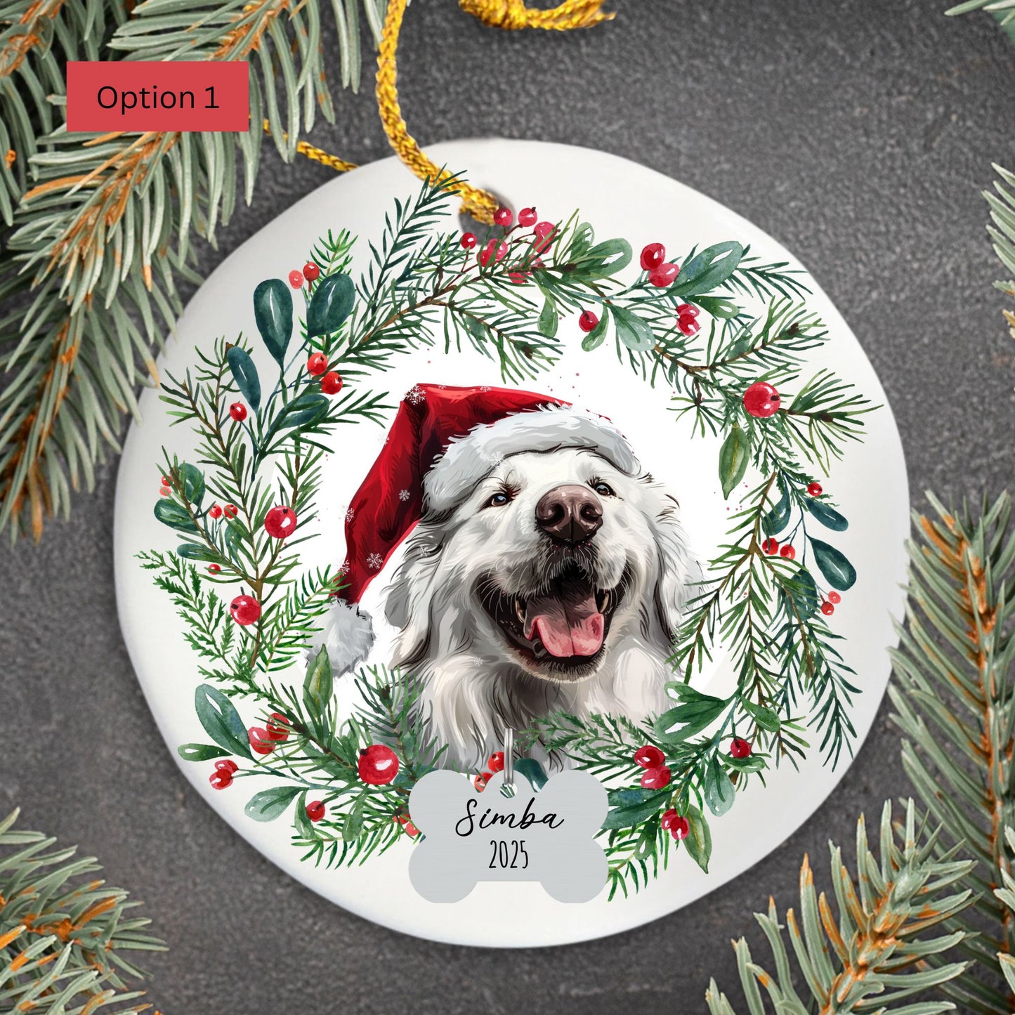 Personalized Kuvasz Christmas Ornament