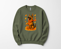 Load image into Gallery viewer, German Shepherd Autumn Shirt, Cozy Fall Dog Sweatshirt, Pet Lover Gift, Seasonal Canine Clothing, Dog Mom Apparel
