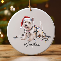 Load image into Gallery viewer, West Highland Terrier Ornament, Personalized Dog Christmas Gift
