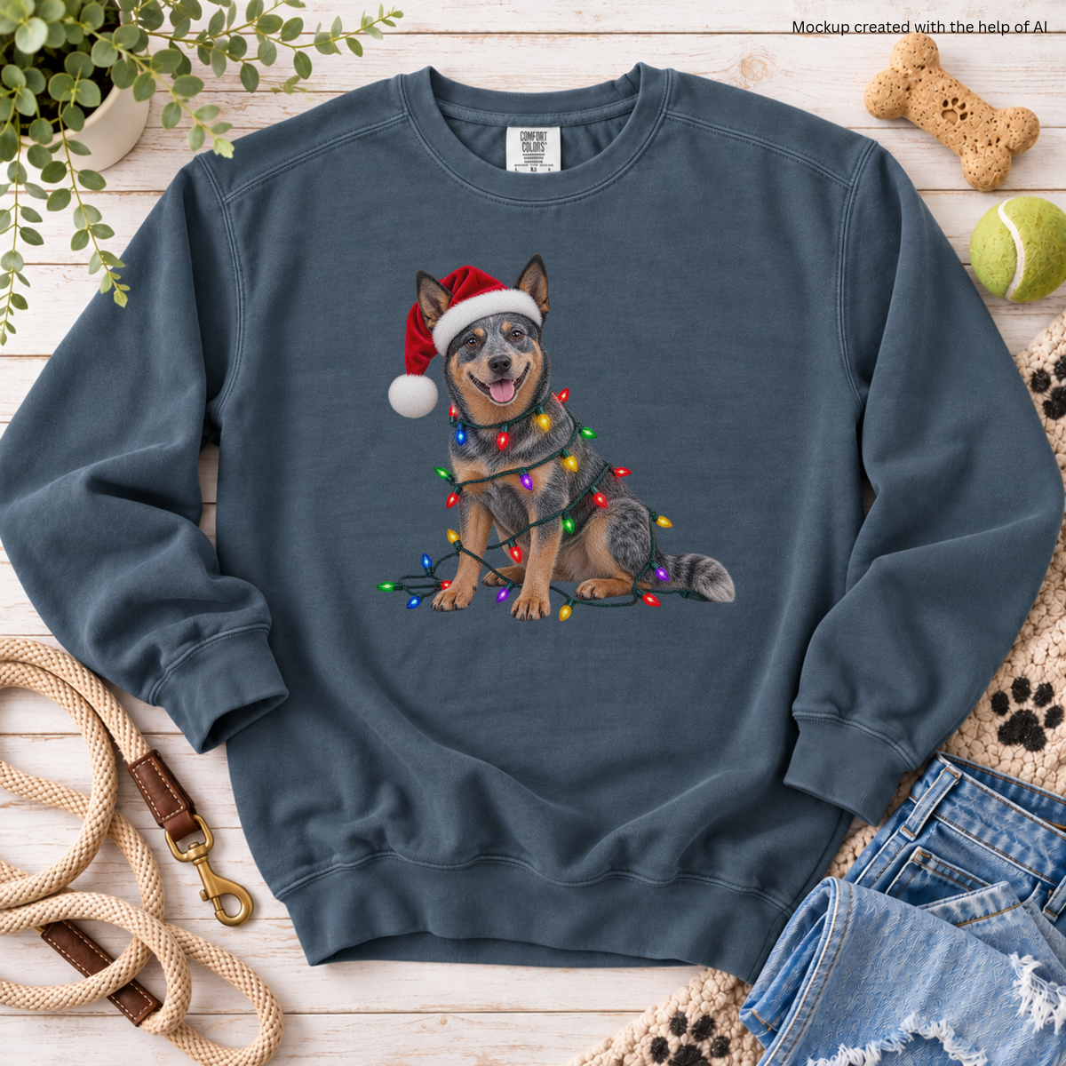 Australian Cattle Dog Christmas Sweatshirt, Blue Heeler Holiday Crewneck, Festive Dog Lover Gift