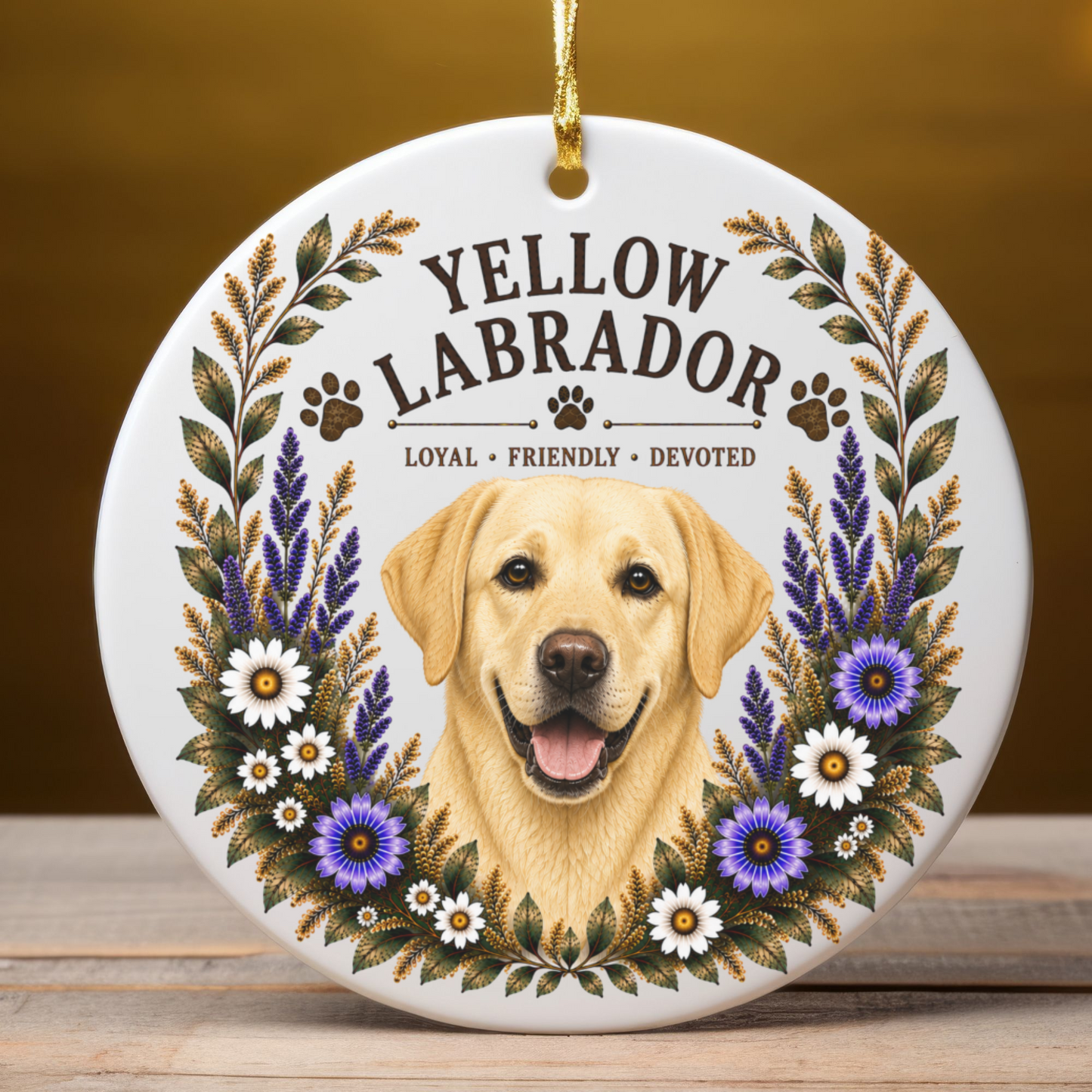 Yellow Lab Ornament, Labrador Retriever Lover Gift, Yellow Lab Mom Gift, Dog Breed Keepsake