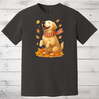 Load image into Gallery viewer, Yellow Labrador Shirt, Autumn Dog Sweatshirt, Labrador Lover Gift, Cozy Canine Apparel, Fall Clothing for Dog Moms
