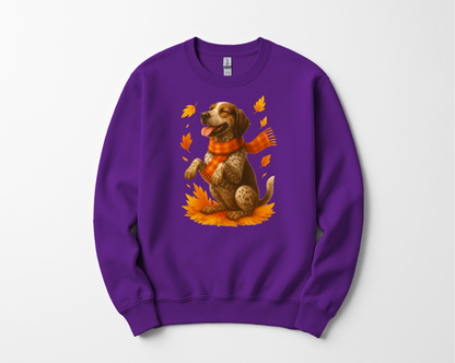 German Shorthaired Pointer Gift, Dog Lover Autumn Shirt, Cozy Fall Dog Sweatshirt, Cute Dog Apparel, Fall Dog Fashion Wear