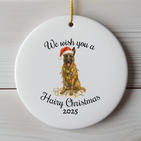 Load image into Gallery viewer, Christmas Belgian Malinois Ornament, Christmas Dog Holiday Keepsake
