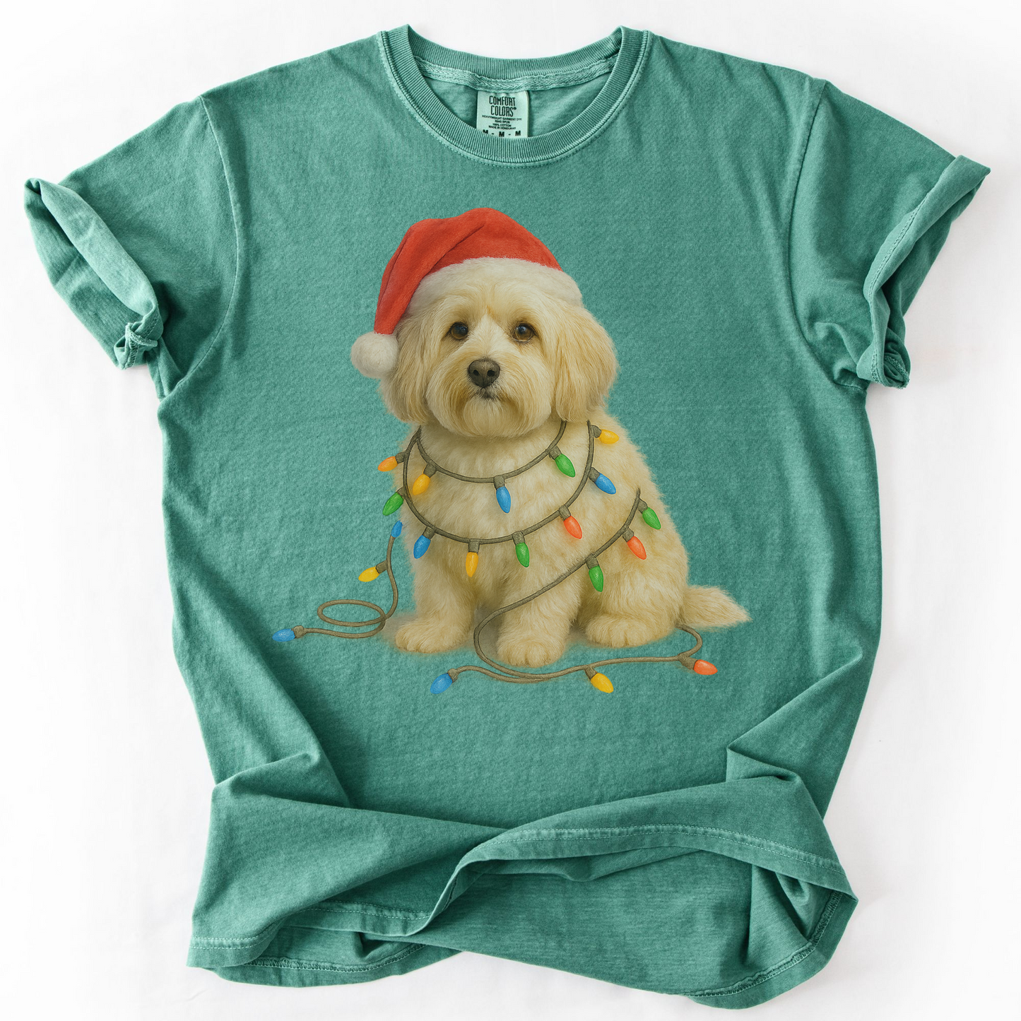 Havanese Christmas Lights Shirt, Festive Holiday Tee for Fluffy Dog Fans