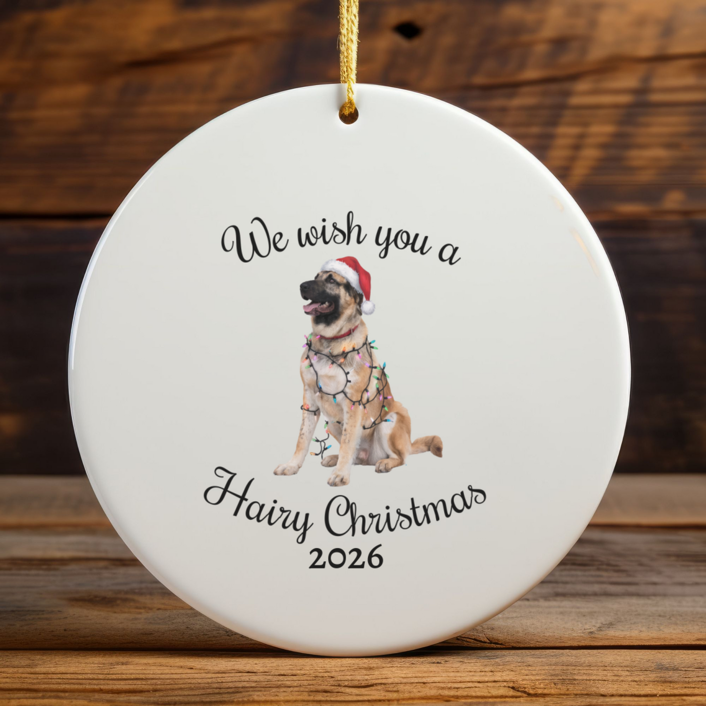 Christmas Anatolian Shepherd Ornament, Christmas Lights Dog Keepsake, Christmas Dog, Anatolian Shepherd Mom, Gift For Dog Lover