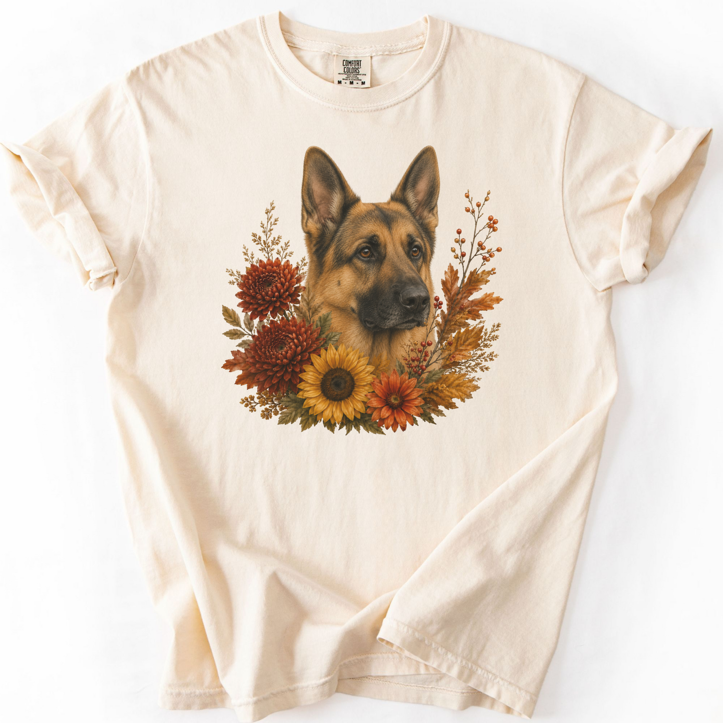 German Shepherd Autumn Floral Shirt