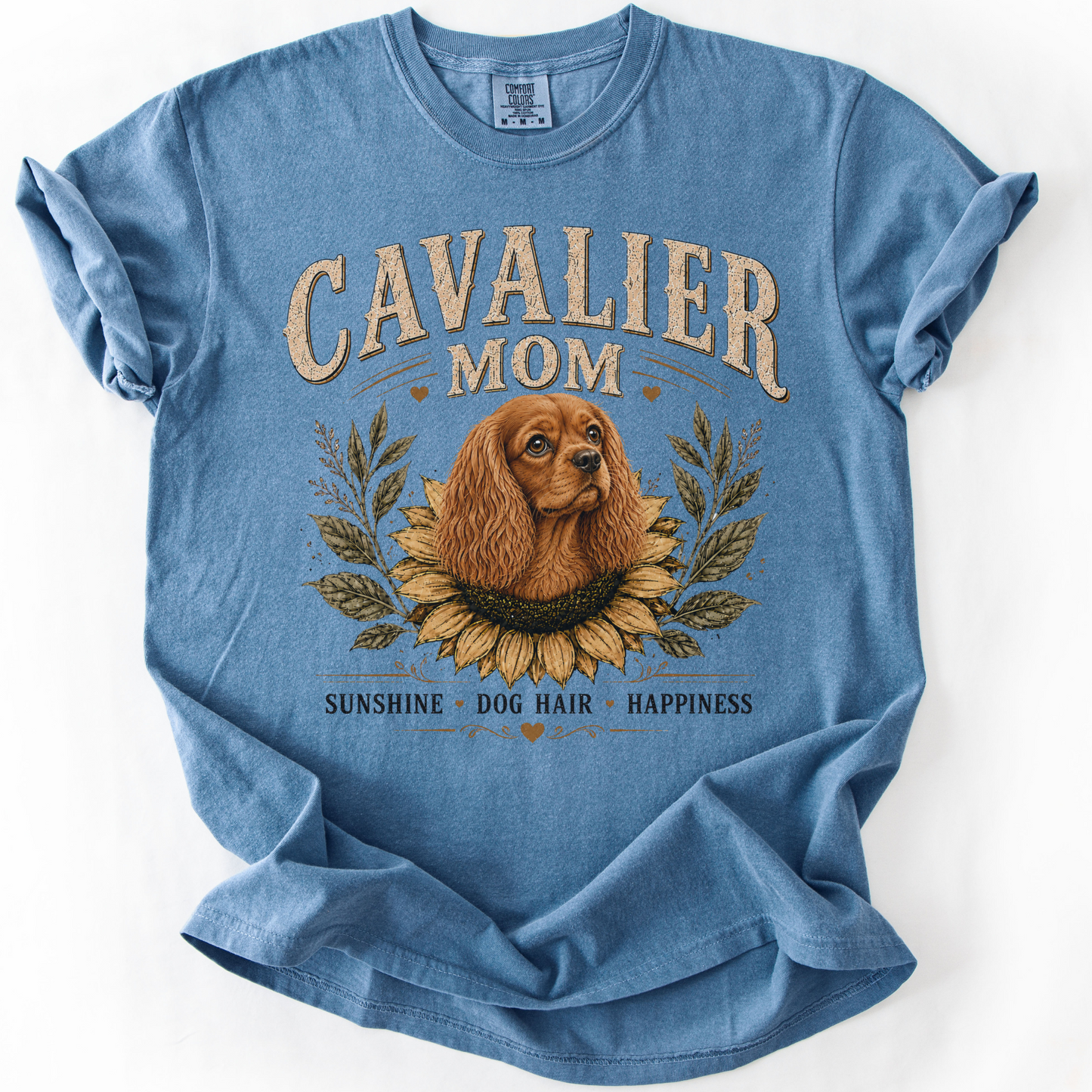 Ruby Cavalier Mom Sunflower Shirt