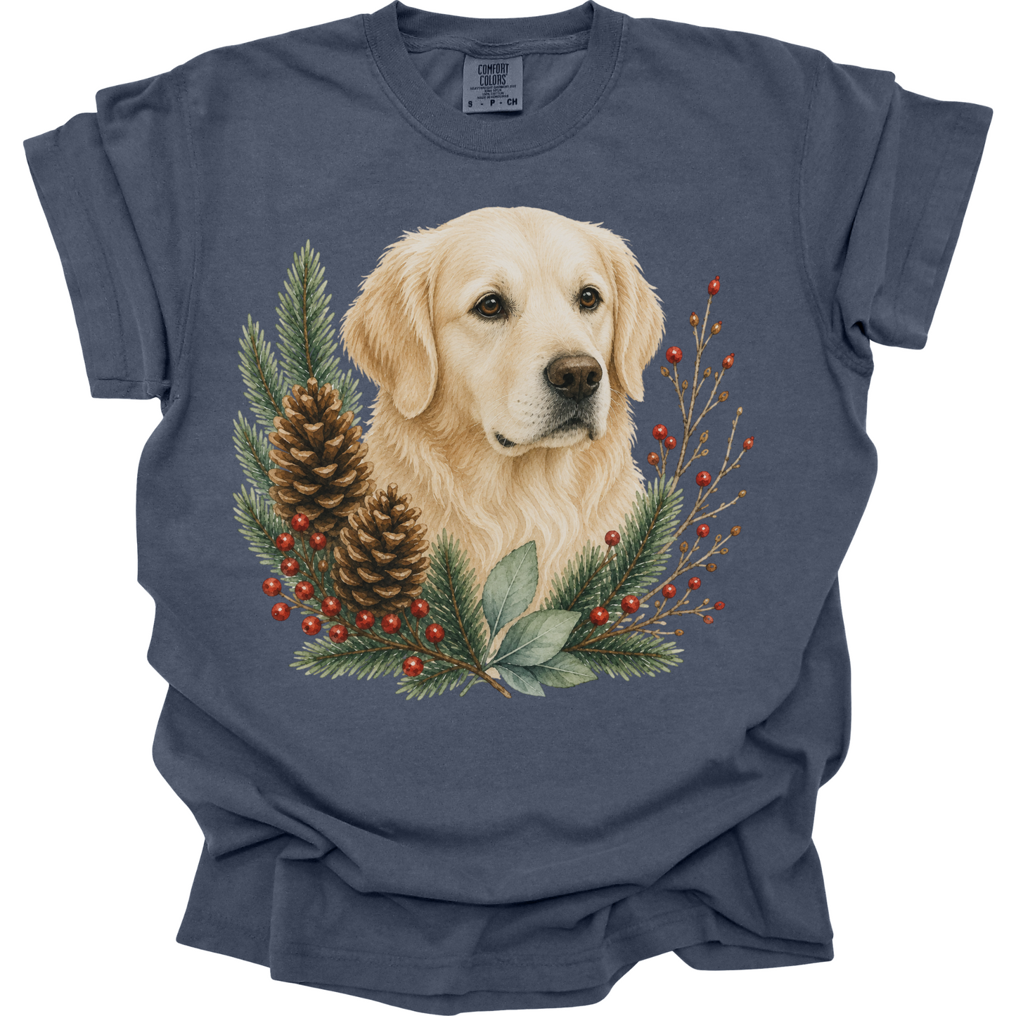 English Cream Golden Retriever Christmas Shirt, Dog Mom Tee, Golden Retriever Holiday Gift