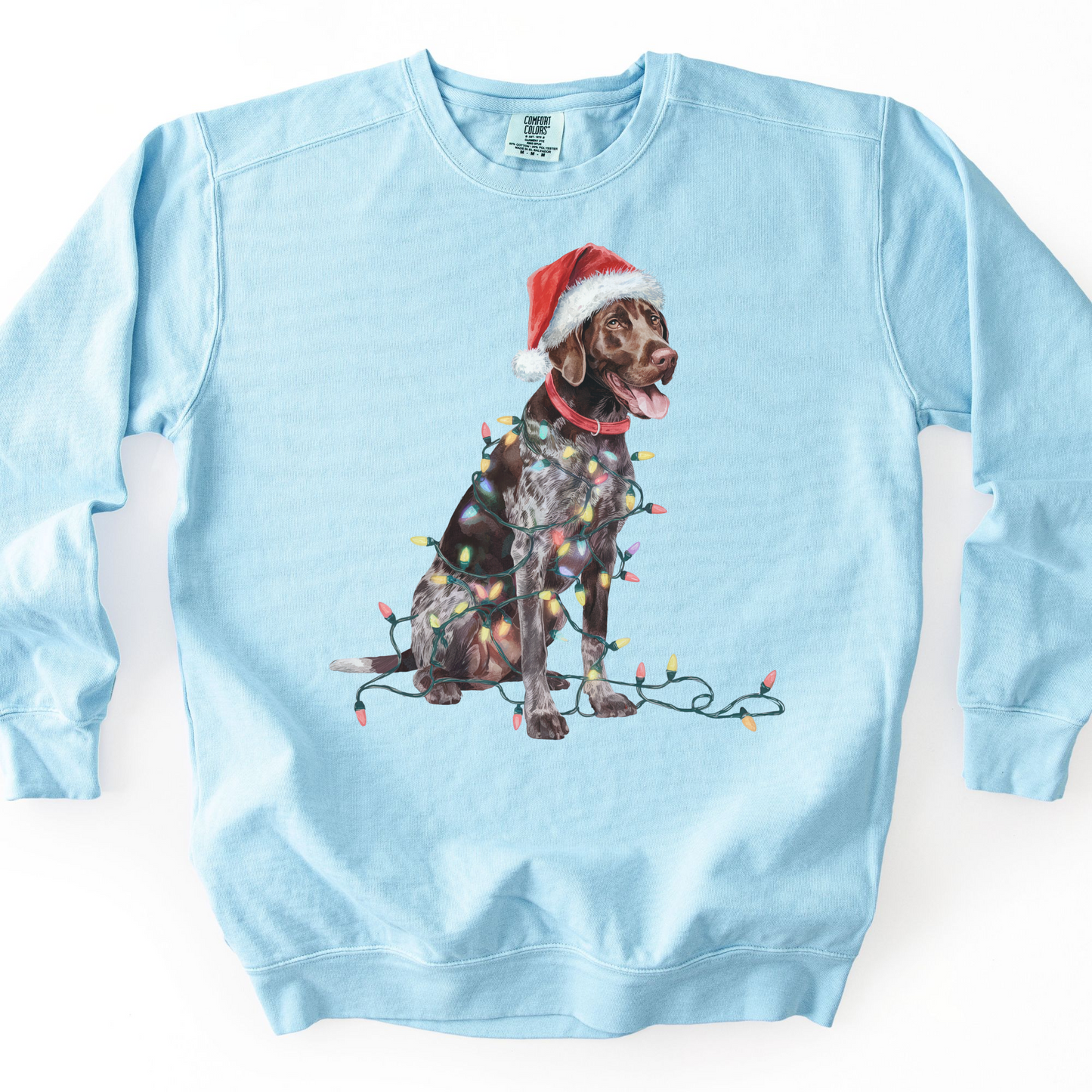 German Shorthaired Pointer Christmas Lights Sweatshirt