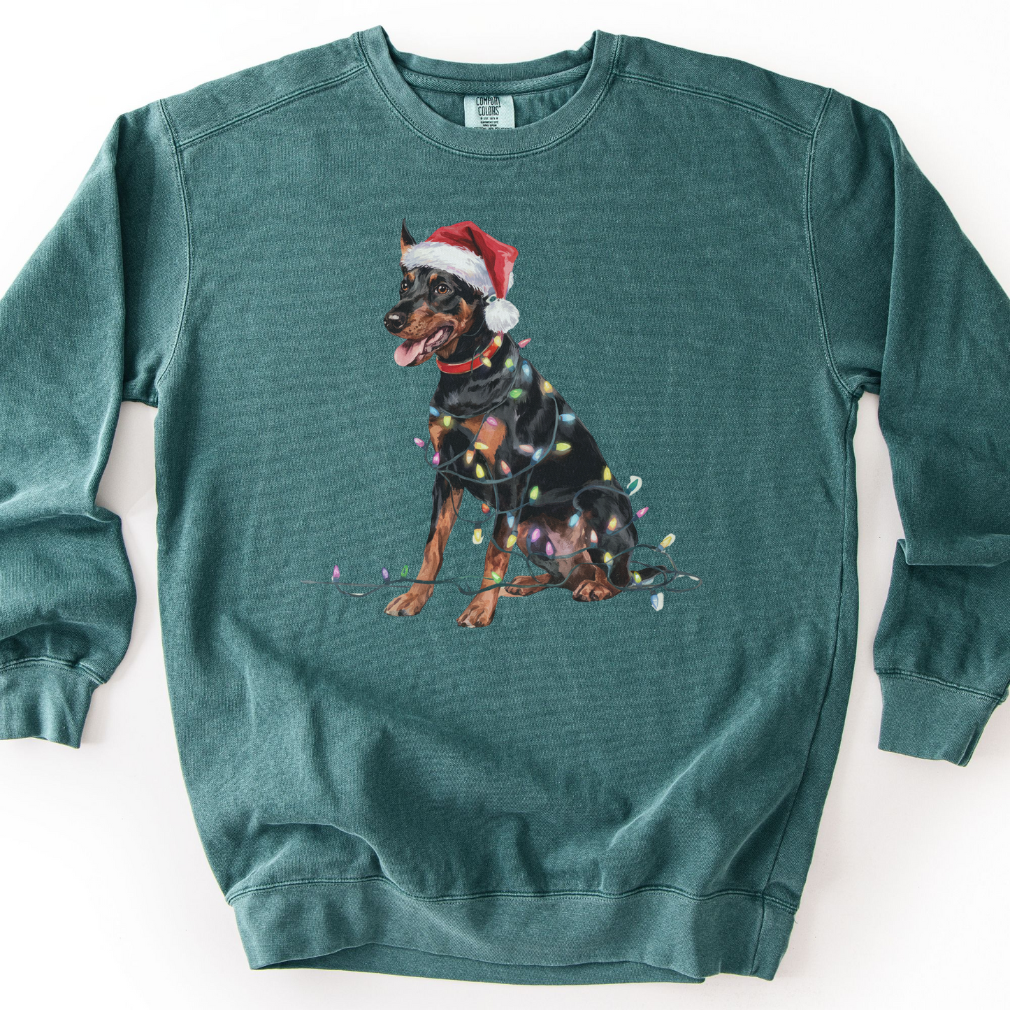 German Pinscher Christmas Lights Sweatshirt