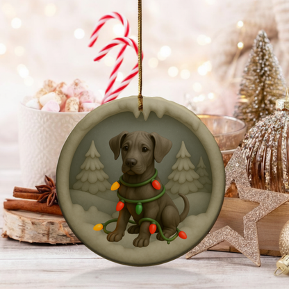 Personalized Great Dane Christmas 3D Clay-Style Dog Keepsake