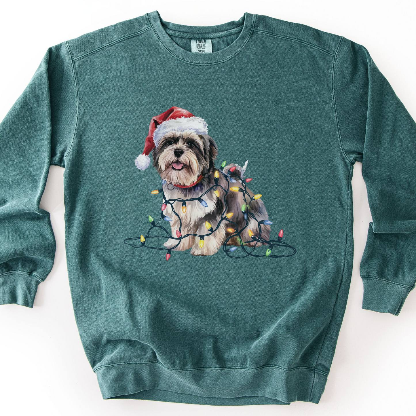 Lhasa Apso Christmas Lights Sweatshirt