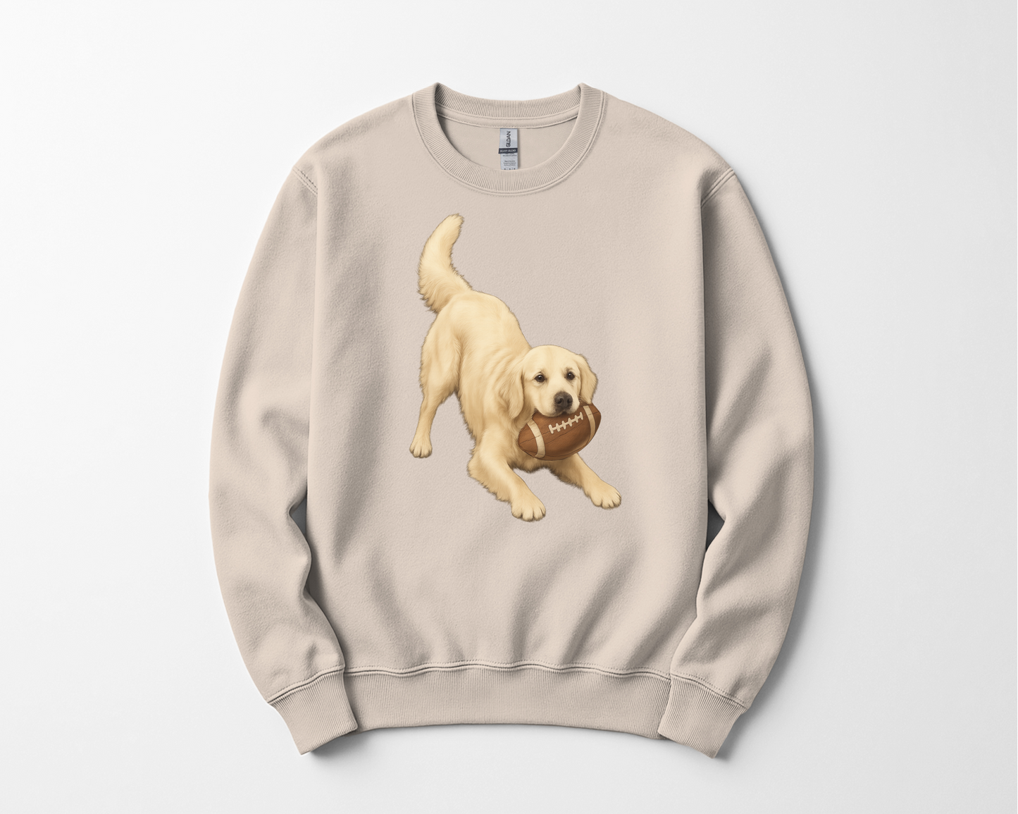 English Cream Golden Retriever Football Sweatshirt