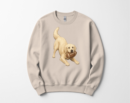 English Cream Golden Retriever Football Sweatshirt