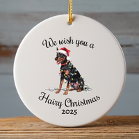 Load image into Gallery viewer, Christmas German Pinscher Ornament, Christmas Lights Dog Keepsake
