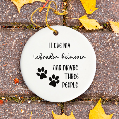 Labrador Retriever Ornament, Dog Lover Gift, Pet Ornament, Pet Lover Gift, Puppy Love Gift, Animal Lover Gift