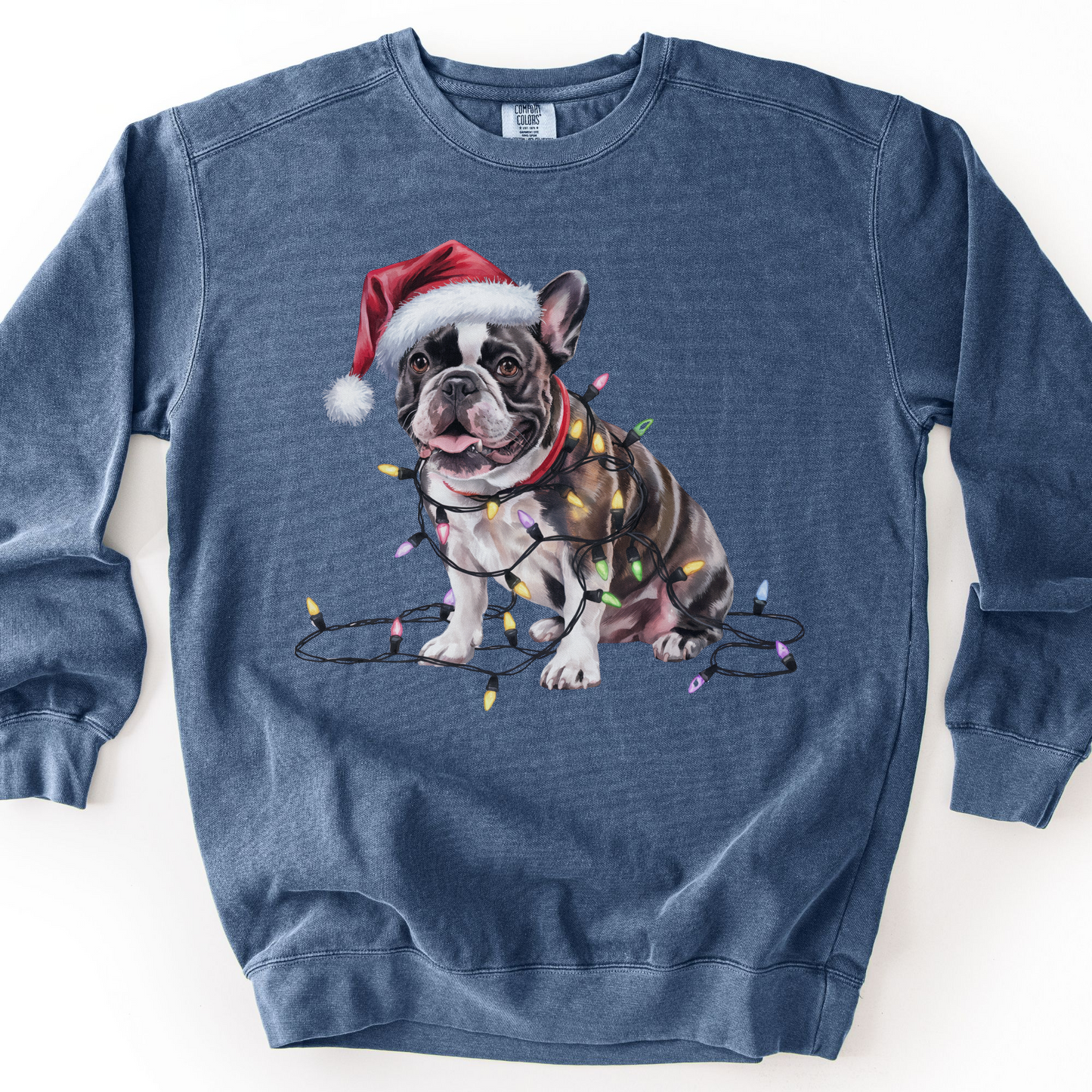 French Bulldog Christmas Lights Sweatshirt