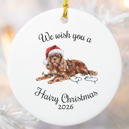 Ruby Cavalier King Charles Spaniel Ornament, Funny Dog Lover Gift, Pet Holiday