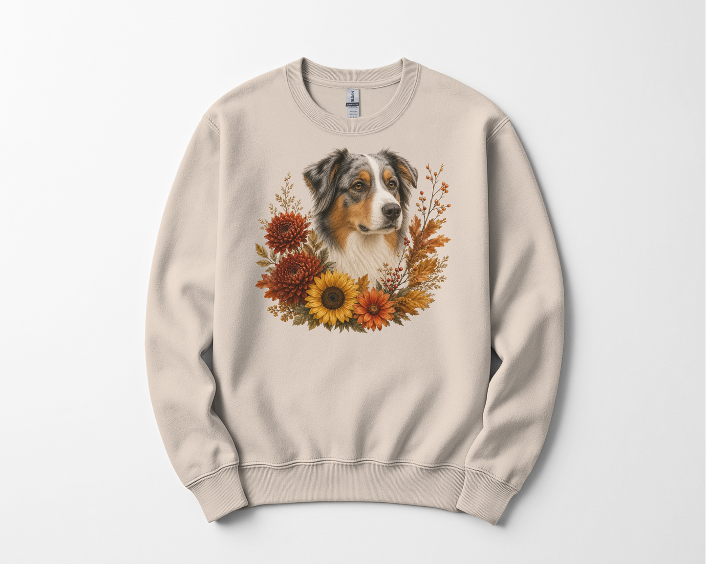 Australian Shepherd Autumn Floral Sweatshirt