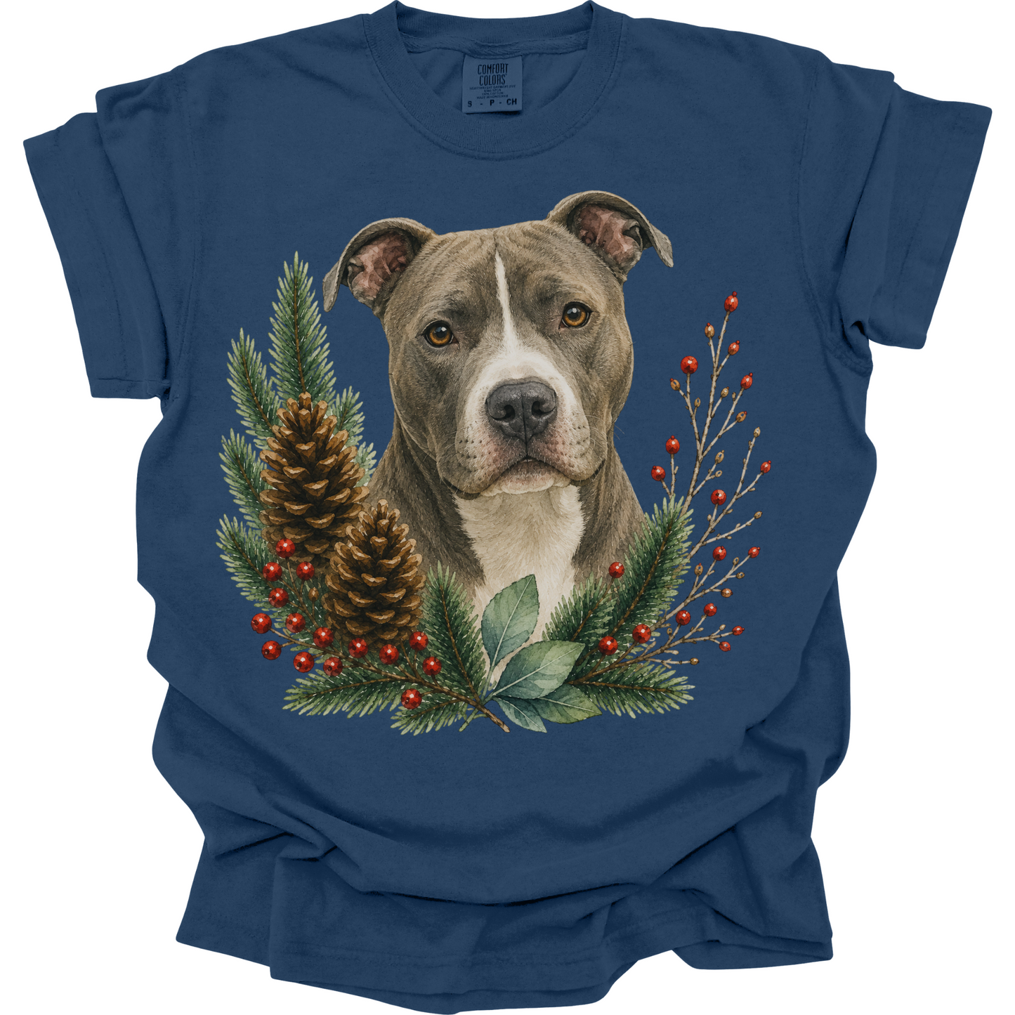 Pit Bull Christmas Shirt, Pitbull Dog Mom Tee, Holiday Pit Bull Lover Gift