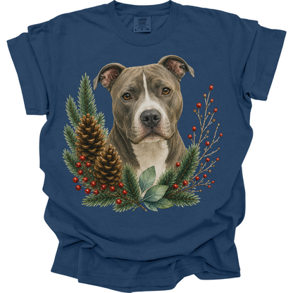 Pit Bull Christmas Shirt, Pitbull Dog Mom Tee, Holiday Pit Bull Lover Gift