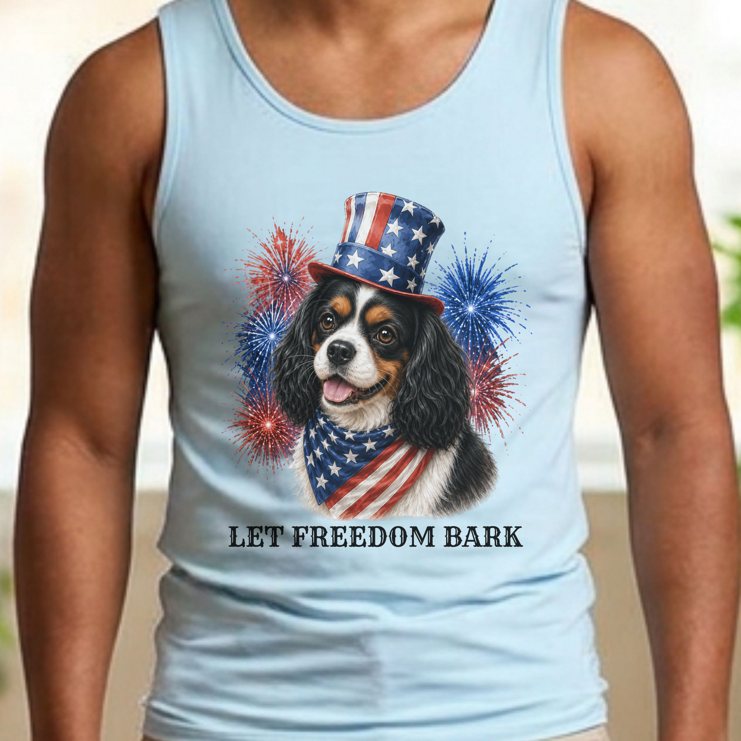 Patriotic Tricolor Cavalier Tank Top