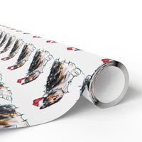 Load image into Gallery viewer, Shetland Sheepdog Christmas Lights Wrapping Paper
