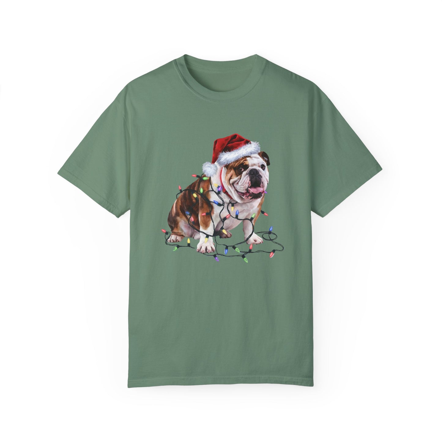 Christmas Bulldog Shirt, Christmas Lights Dog Tee, Christmas Dog Tee, Bulldog Mom Tshirt, Gift for Dog Lover, Bulldog