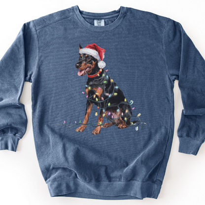 German Pinscher Christmas Lights Sweatshirt