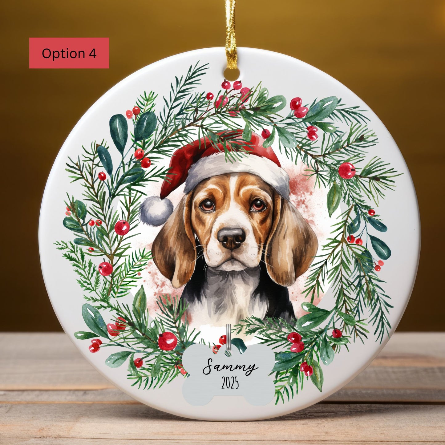 Personalized Beagle Ornament