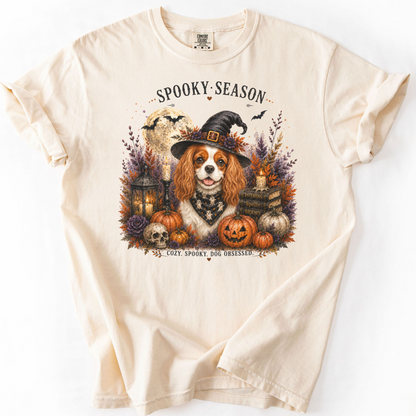 Blenheim Cavalier Spooky Season Dog Mom Halloween Shirt