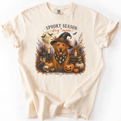 Fox Red Lab Spooky Season Dog Mom Halloween Shirt