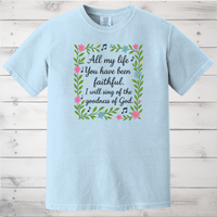Load image into Gallery viewer, Floral Shirt for Women of Faith, Worship T-Shirt, Goodness of God Shirt
