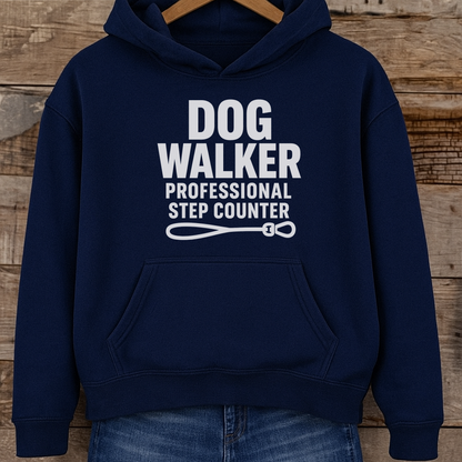 Dog Walker Hoodie, Professional Step Counter Sweatshirt, Funny Gift for Dog Walkers, Pet Lover Apparel, Cozy Hooded Sweatshirt